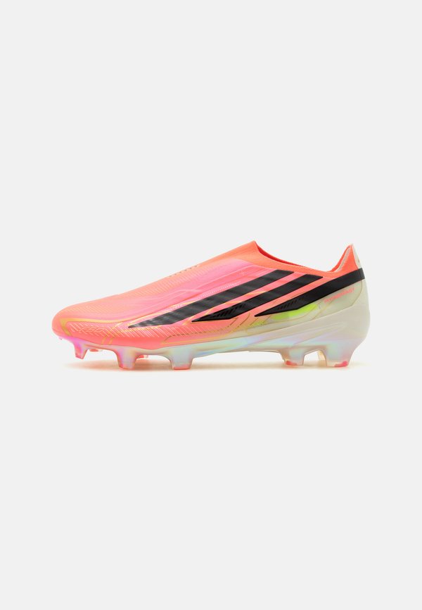 adidas Performance F50 HYPERFAST ELITE LACELESS FIRM GROUND UNISEX - Firm-ground football boots - solar turbo/core black/gold-coloured metallic