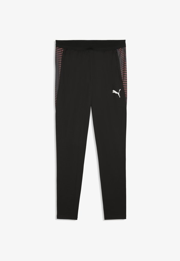 Puma INDIVIDUALFINAL FUSSBALLHOSE - Tracksuit bottoms - black-mint jelly-glowing red