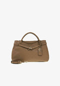 Guess ELLA LOGO GIRLFRIEND SATCHEL - Handbag - beige logo