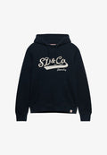 Superdry & Co SUPERDRY SD&CO WASHED EMBROIDERED RELAXED HOODIE.. - Hoodie - eclipse navy