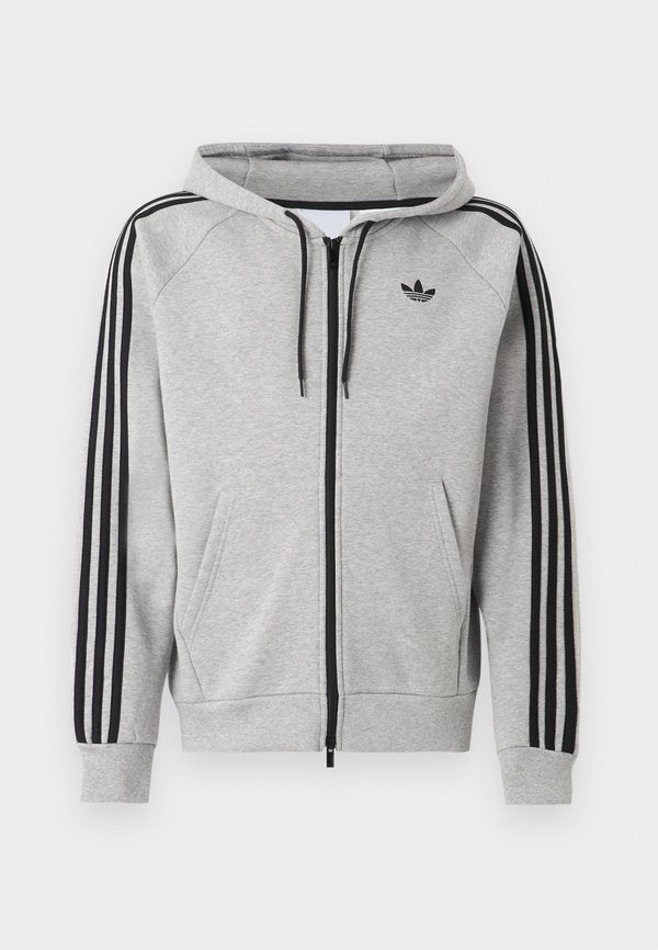 adidas Originals OVERHEAD - Zip-up sweatshirt - medium grey heather