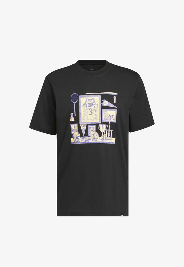 adidas Sportswear ADIDAS SPORTSWEAR SPORTS BAR MEMORABILIA GRAPHIC T-SHIRT - Print T-shirt - black