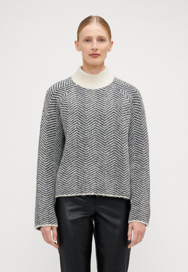 Vero Moda Tall VMNAOMI HIGHNECK  - Jumper - birch melange/medium grey melange