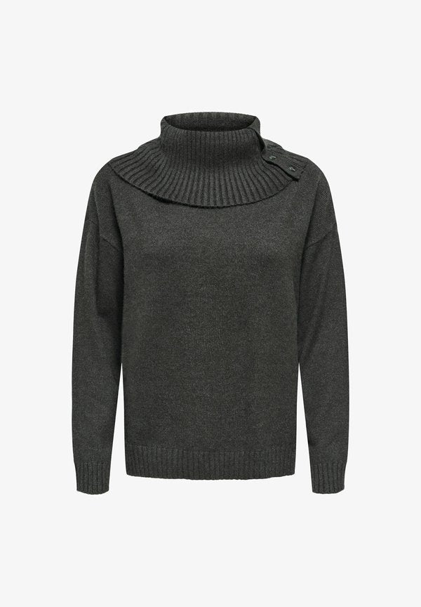 ONLY Knitted ONLJAYDEN Knitted - Jumper - dark grey melange