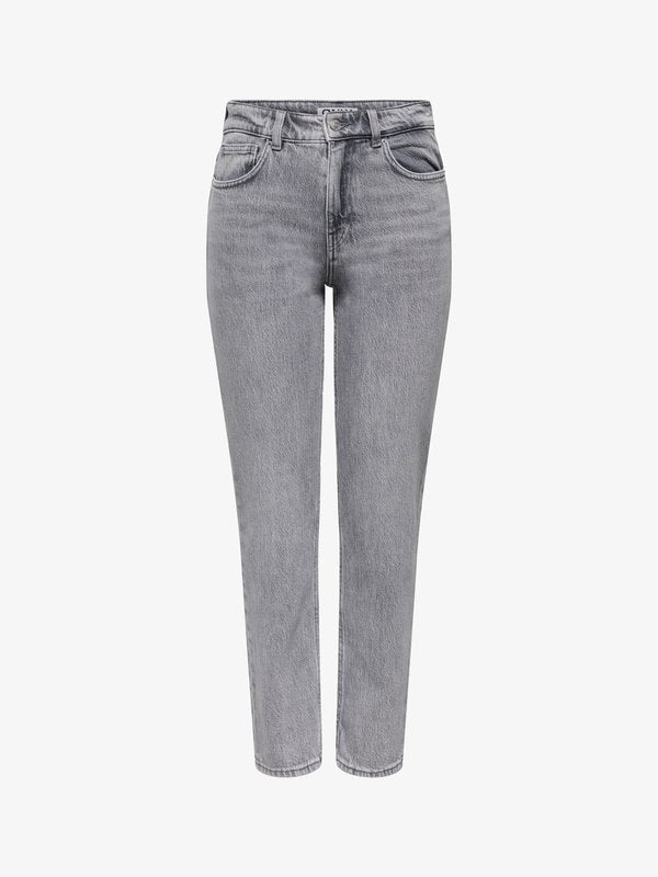 ONLY Straight fit ONLEMILY High waist Ankle length - Slim fit jeans - medium grey denim