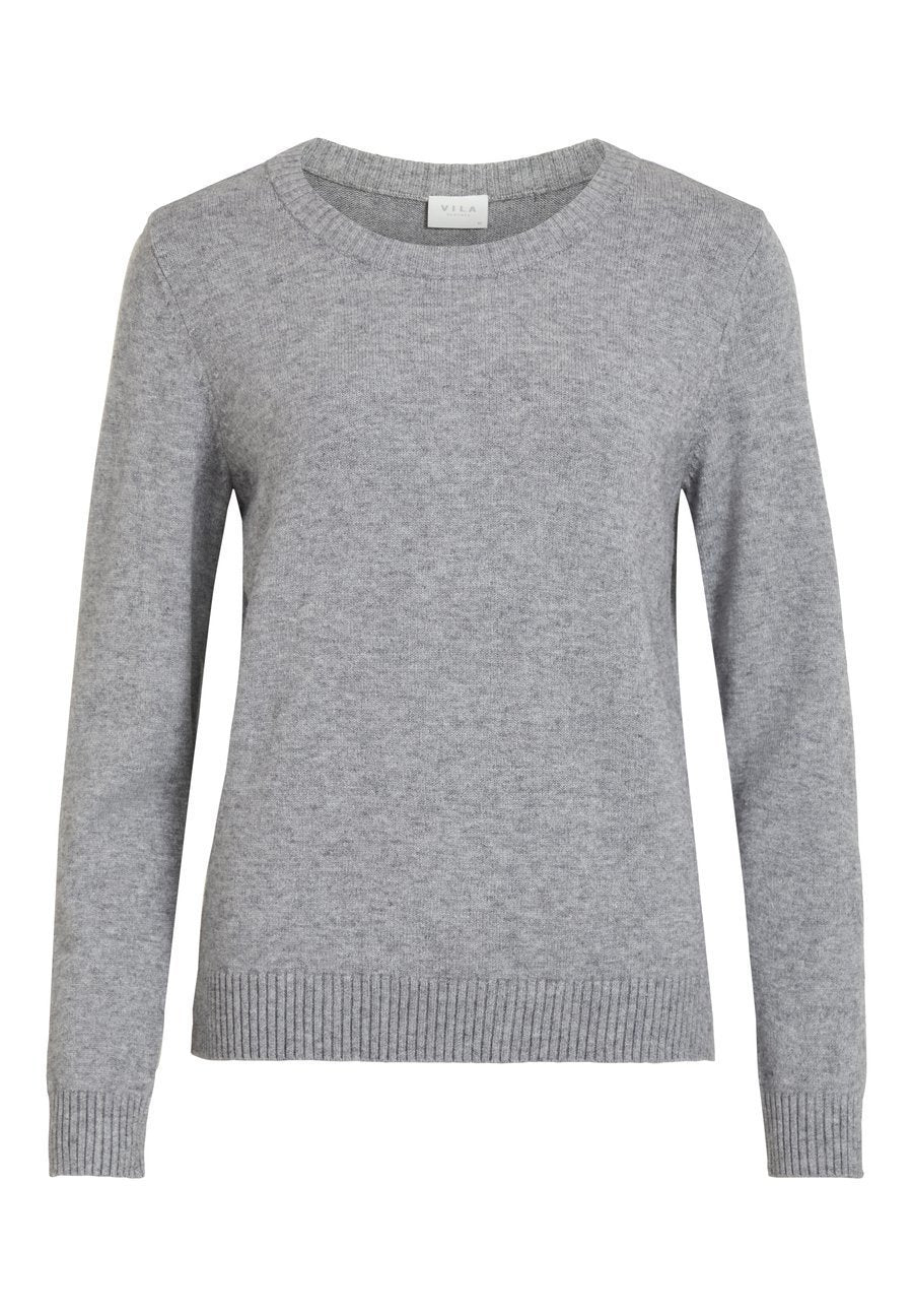 VILA VIRIL O-NECK L/S KNIT TOP - NOOS