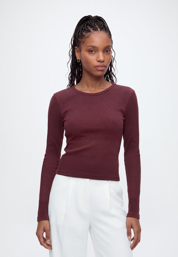 Vero Moda VMCHLOE SHORT TOP  - Long sleeved top - windsor wine