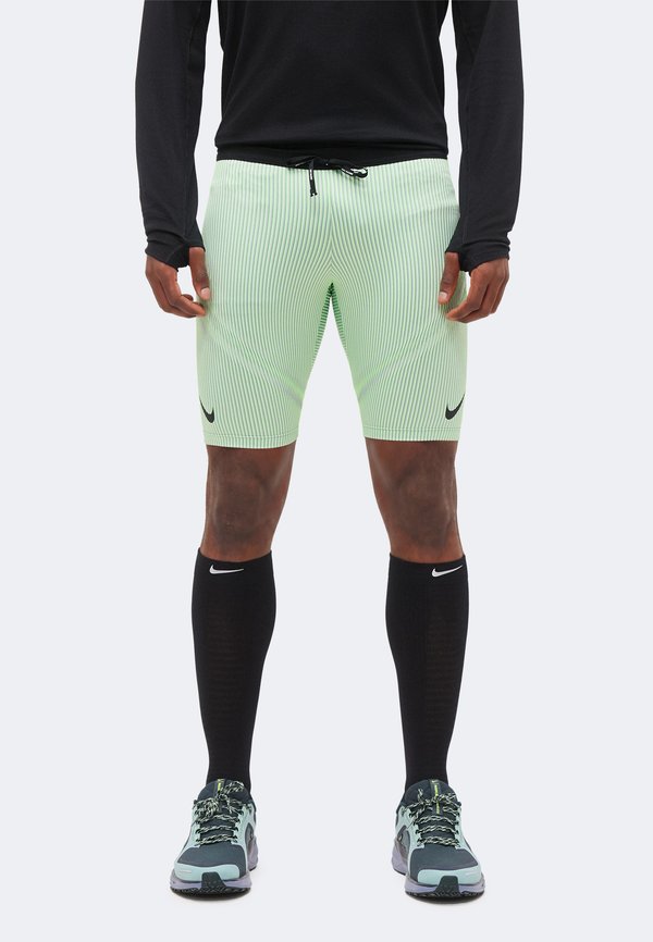 Nike Performance M NK DFADV AROSWFT BF HTIGHT - Short running tights - lime blast/steam/light silver-coloured/black