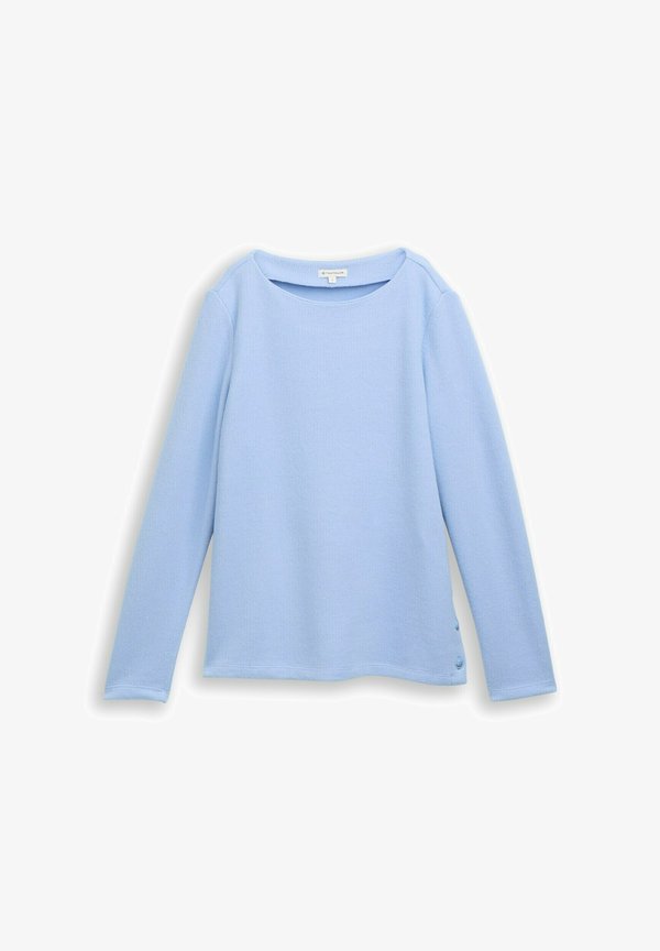 TOM TAILOR GERIPPTES  - Jumper - mid blue melange