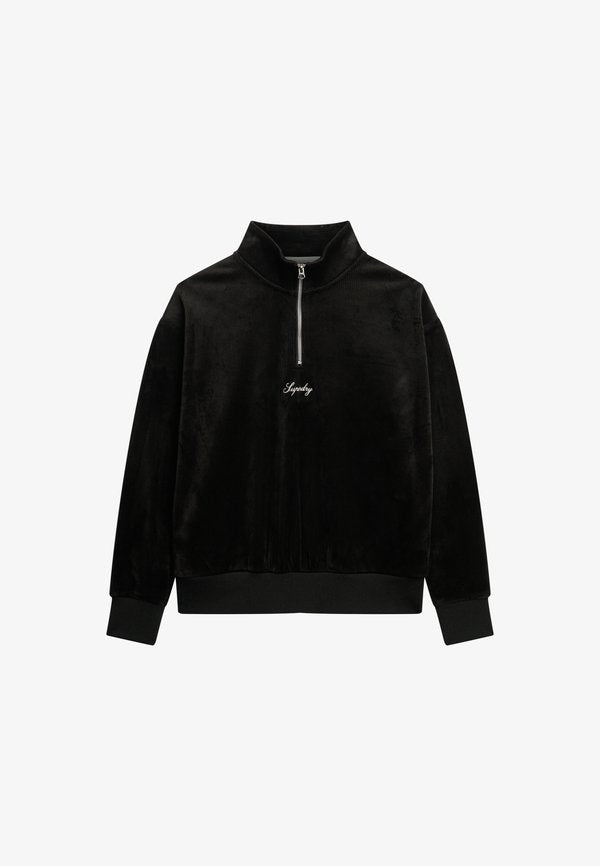 Superdry & Co COUNTRY CLUB HALF-ZIP - Sweatshirt - black