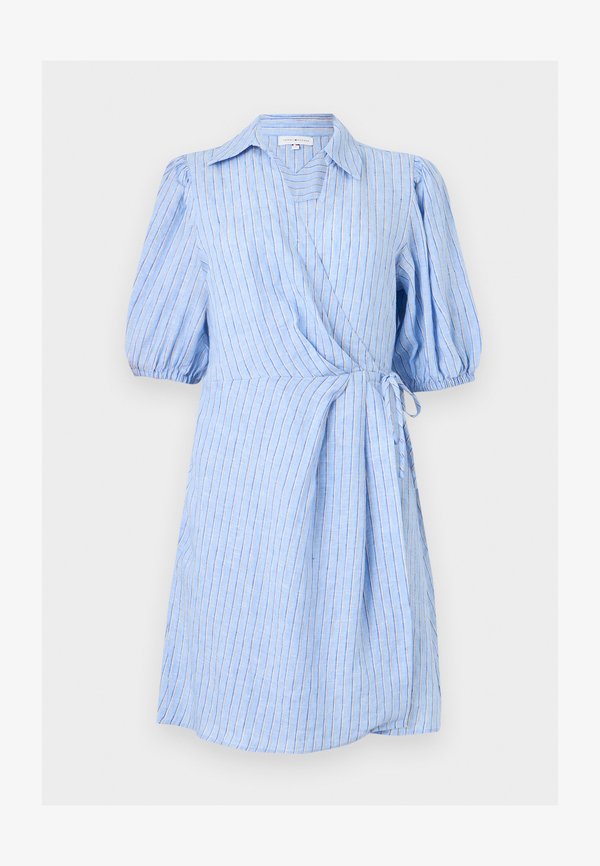 Tommy Hilfiger SUMMER WRAP TIE - Day dress - blue khaki