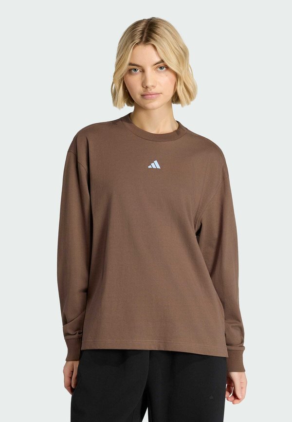 adidas Sportswear ADIDAS SPORTSWEAR 3 STRIPES STUDIO BOYFRIEND LONGSLEEVE TEE - Long sleeved top - earth strata