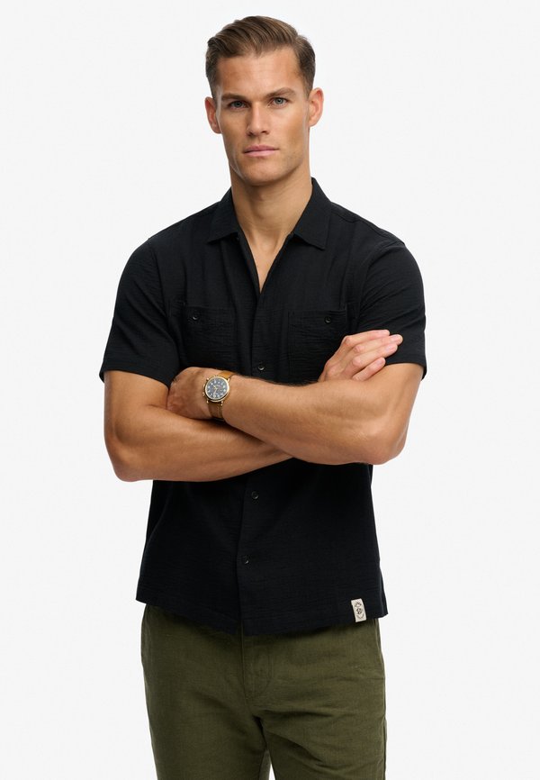 Superdry & Co THE MERCHANT STORE - TEXTURED SHORT SLEEVE  - Shirt - black