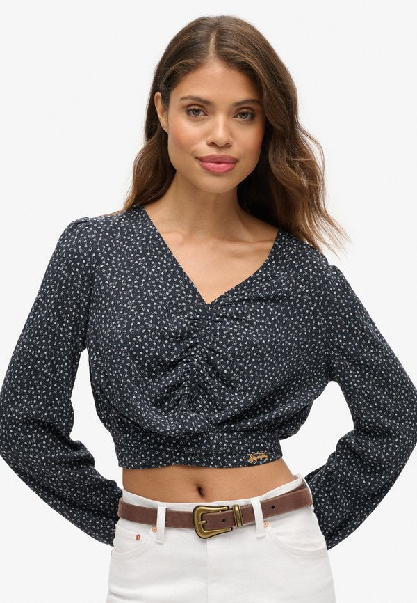 Superdry & Co VINTAGE FRONT - Blouse - ditsy flower navy