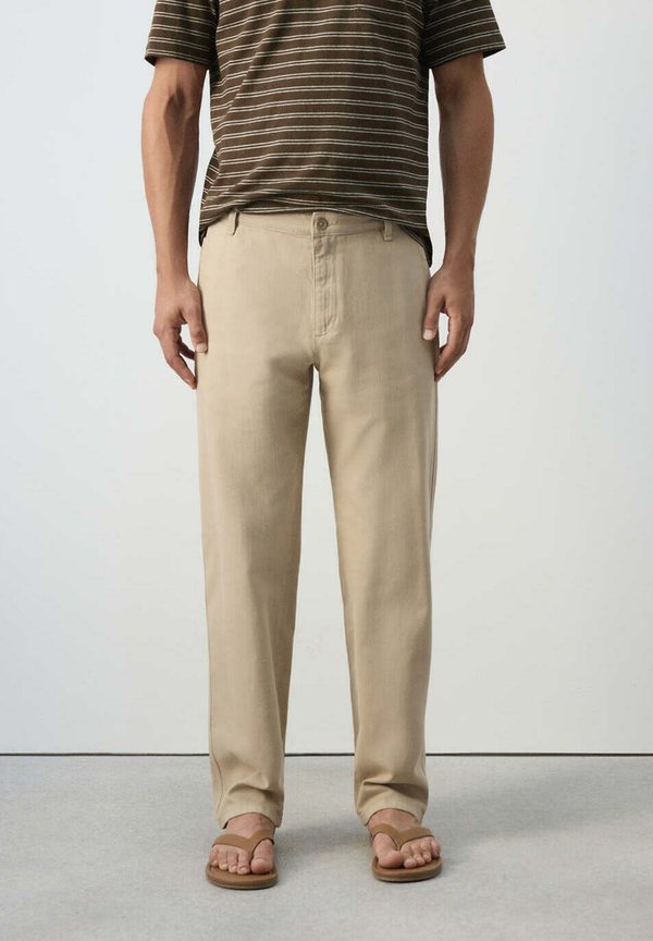 Mango ADULT - Straight leg jeans - beige
