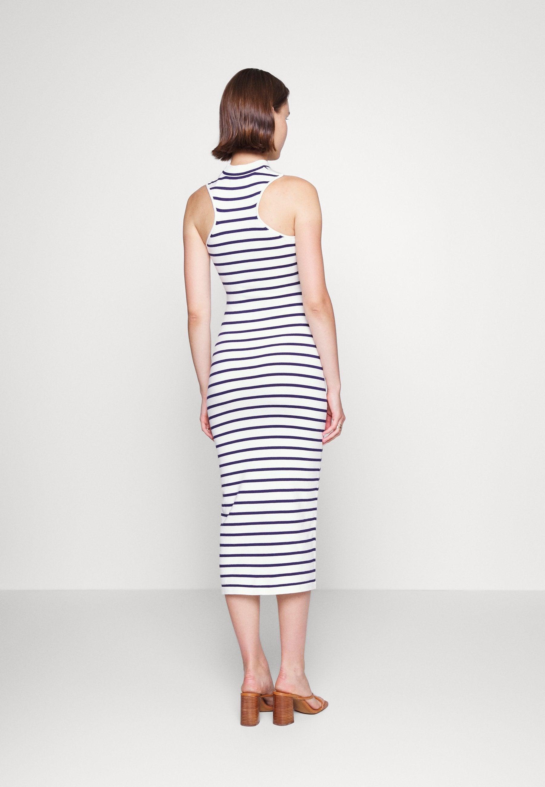 Musier DRESS BULLE  WITH AMERICAN ARMHOLES HIGH NECK