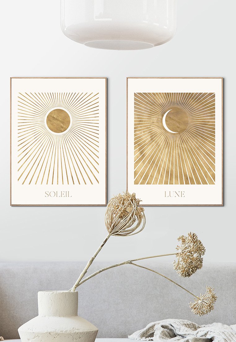 Orange Wallz SOLEIL LUNE SET