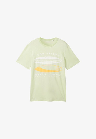 TOM TAILOR KURZARM - Print T-shirt - grün