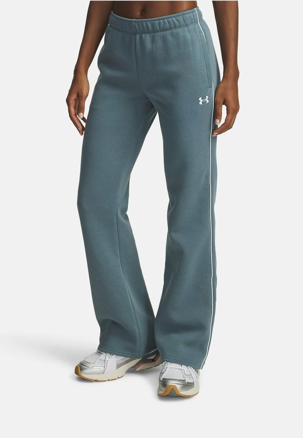 Under Armour RIVAL FLEECE PIPED - Tracksuit bottoms - jasper blue