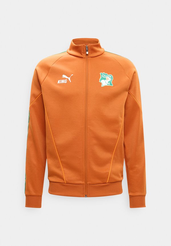 Puma IVORY COAST FIF KING ANTHEM JACKET - National team wear - warm chestnut/white