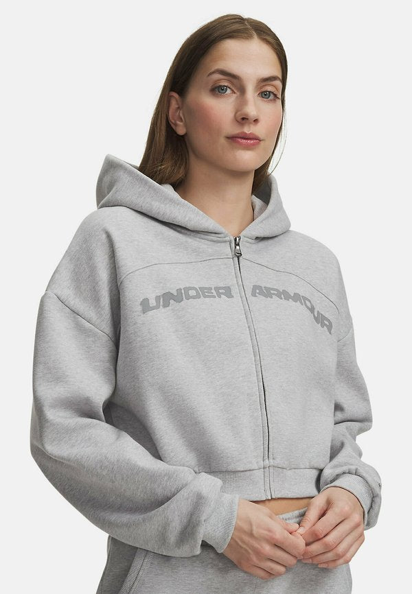 Under Armour ICON FLEECE WORDMARK - Zip-up sweatshirt - mod gray light heather