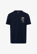 s.Oliver Print T-shirt - marine