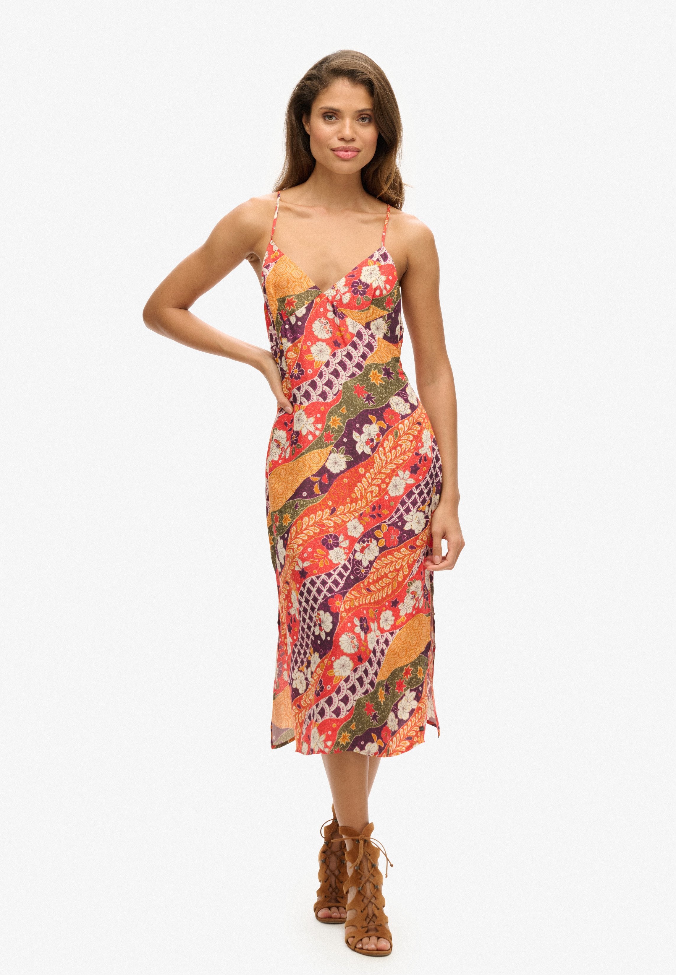 Superdry & Co PRINTED MIDI SLIP CAMI