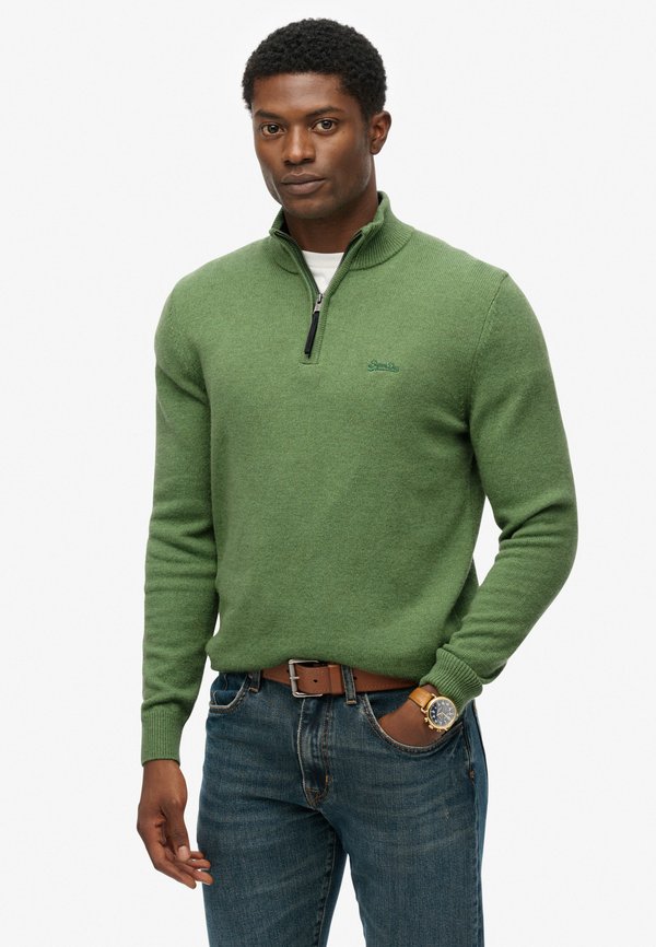 Superdry & Co HALF ZIP - Jumper - artichoke green marl