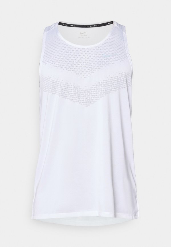 Nike Performance STRIDE TANK - Top - white/reflective silver
