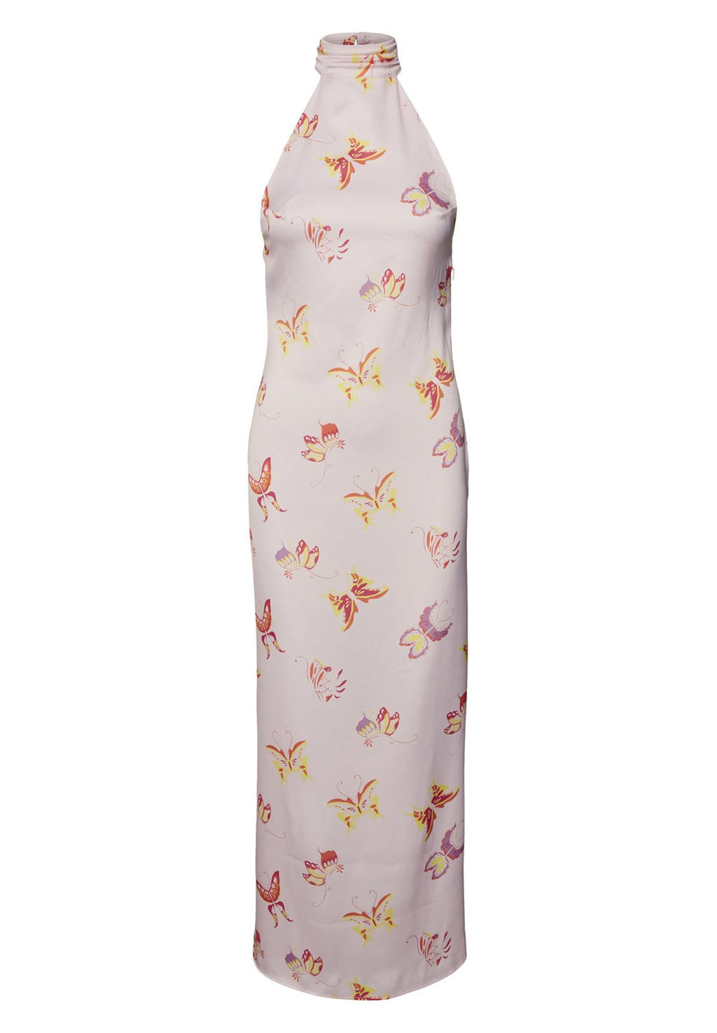 SOMETHINGNEW BUFFY HALTER OPEN BACK DRESS