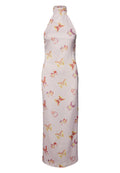 SOMETHINGNEW BUFFY HALTER OPEN BACK DRESS