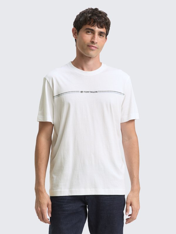 TOM TAILOR Print T-shirt - weiß