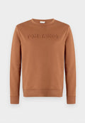 TOM TAILOR EMBOSSED - Sweatshirt - deep cognac