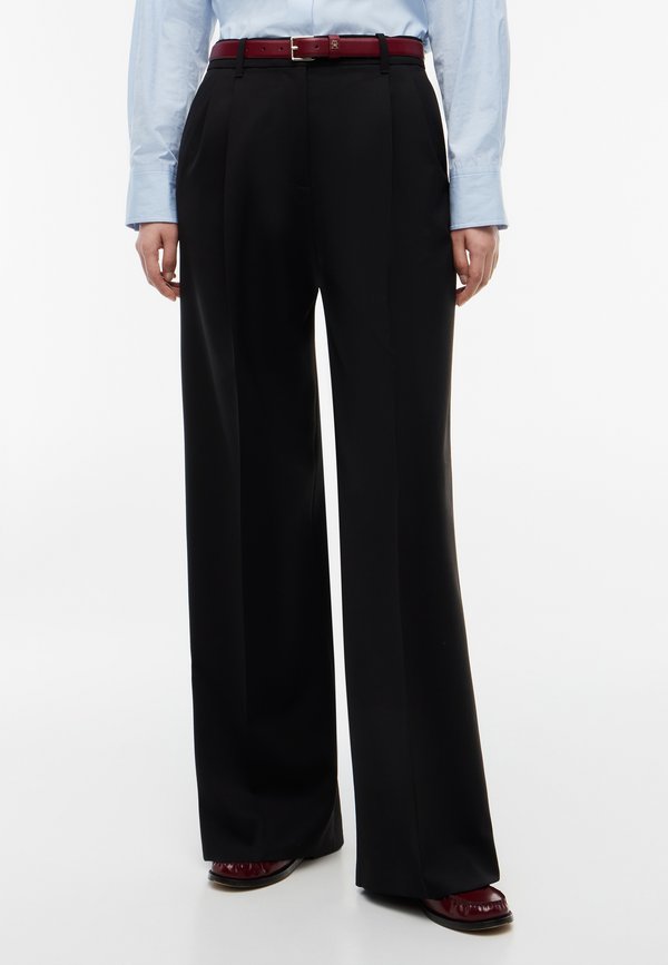 Tommy Hilfiger TIMELESS WIDE LEG - Trousers - black
