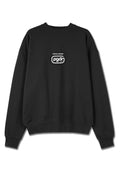 Schwarzer Baumwoll-Sweatshirt mit Rundhalsausschnitt, das auf der Brust den weißen Logo-Text "PEGADOR" und "pgdn" trägt. Ribbed Bündchen und Saum.