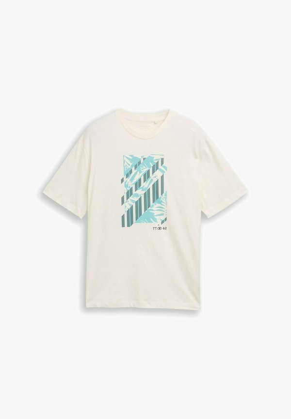 TOM TAILOR TOM TAILOR T-SHIRT T-SHIRT MIT PRINT - Print T-shirt - gardenia white