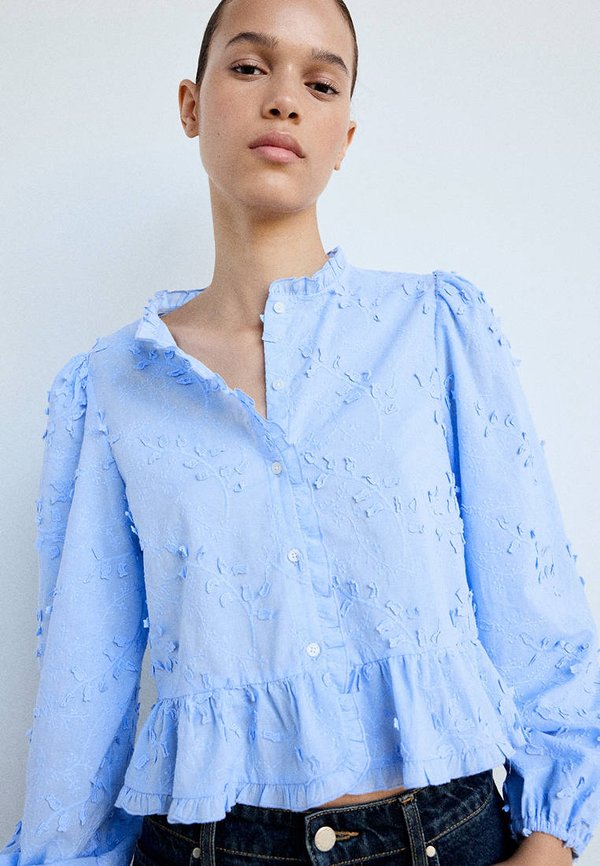 Mango ADULT - Button-down blouse - blue
