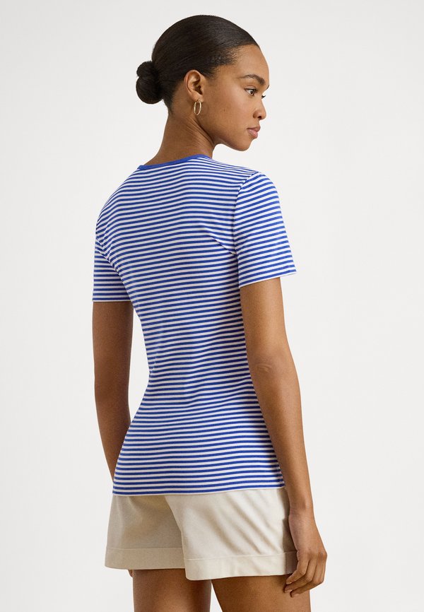Lauren Ralph Lauren Petite STRIPED STRETCH COTTON CREWNECK TEE