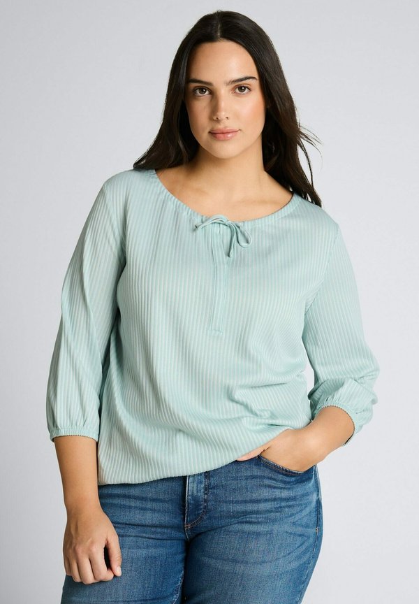 TOM TAILOR PLUS SIZE - MIT STREIFENMUSTER - Blouse - blue haze stripe