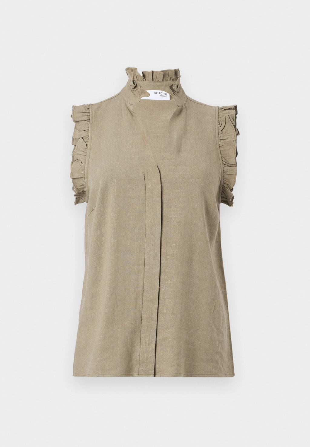Selected Ruffle detail Sleeveless