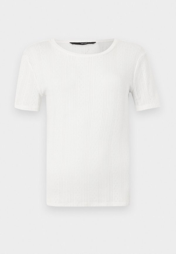 Vero Moda VMLISA POINTELLE SS TOP JRS NOOS - Print T-shirt - snow white