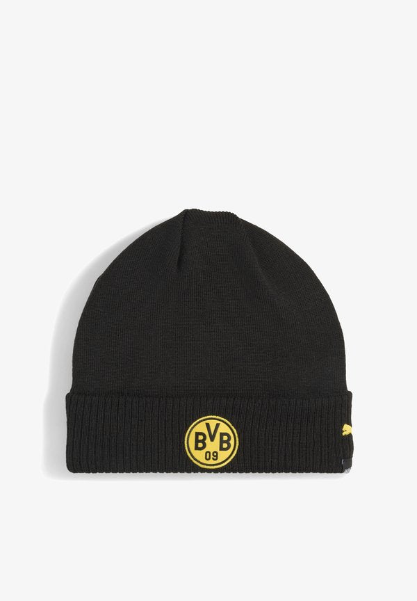 Puma BVB ESS BEANIE UNISEX - Beanie - puma black-faster yellow