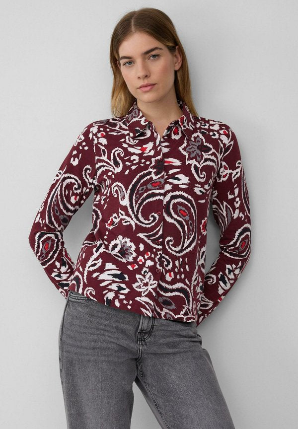 s.Oliver Button-down blouse - bordeaux