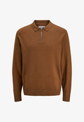 Jack & Jones JJEEMIL HALF ZIP - Jumper - monks robe