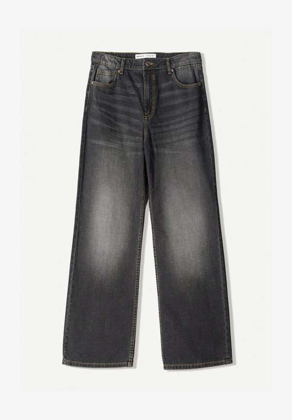 Bershka BAGGY JEANS - Loose Jeans - black