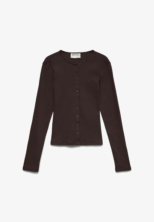 Vero Moda AWEMMA - Cardigan - chocolate torte
