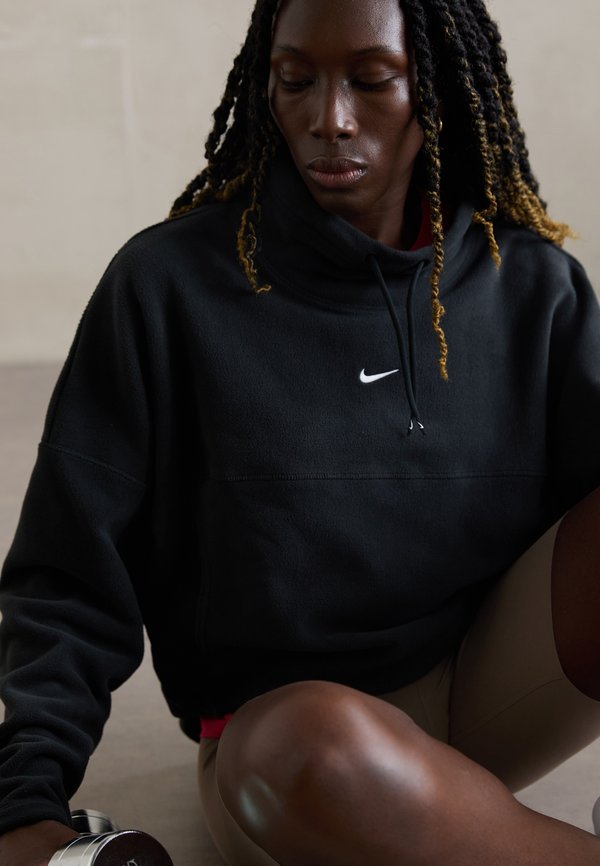 Nike Performance ONE - Fleece jumper - black/white