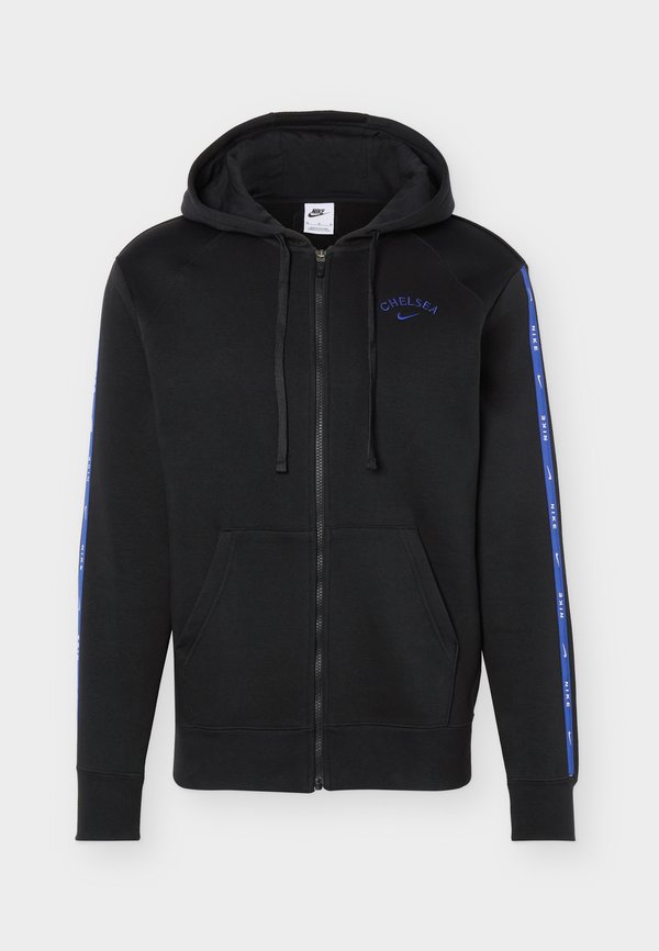 Nike Performance CFC HOODY - Club wear - black/bright blue