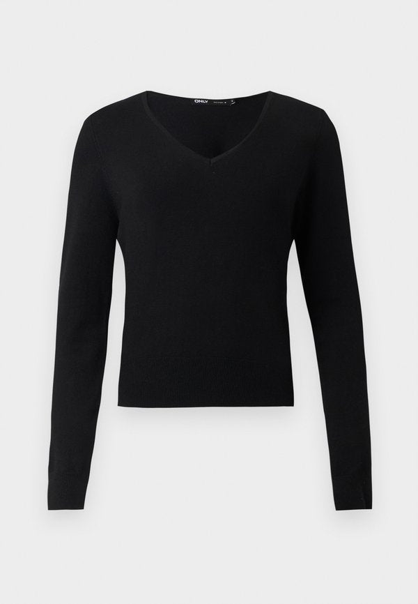 ONLY ONLVENICE LIFE VNECK - Jumper - black