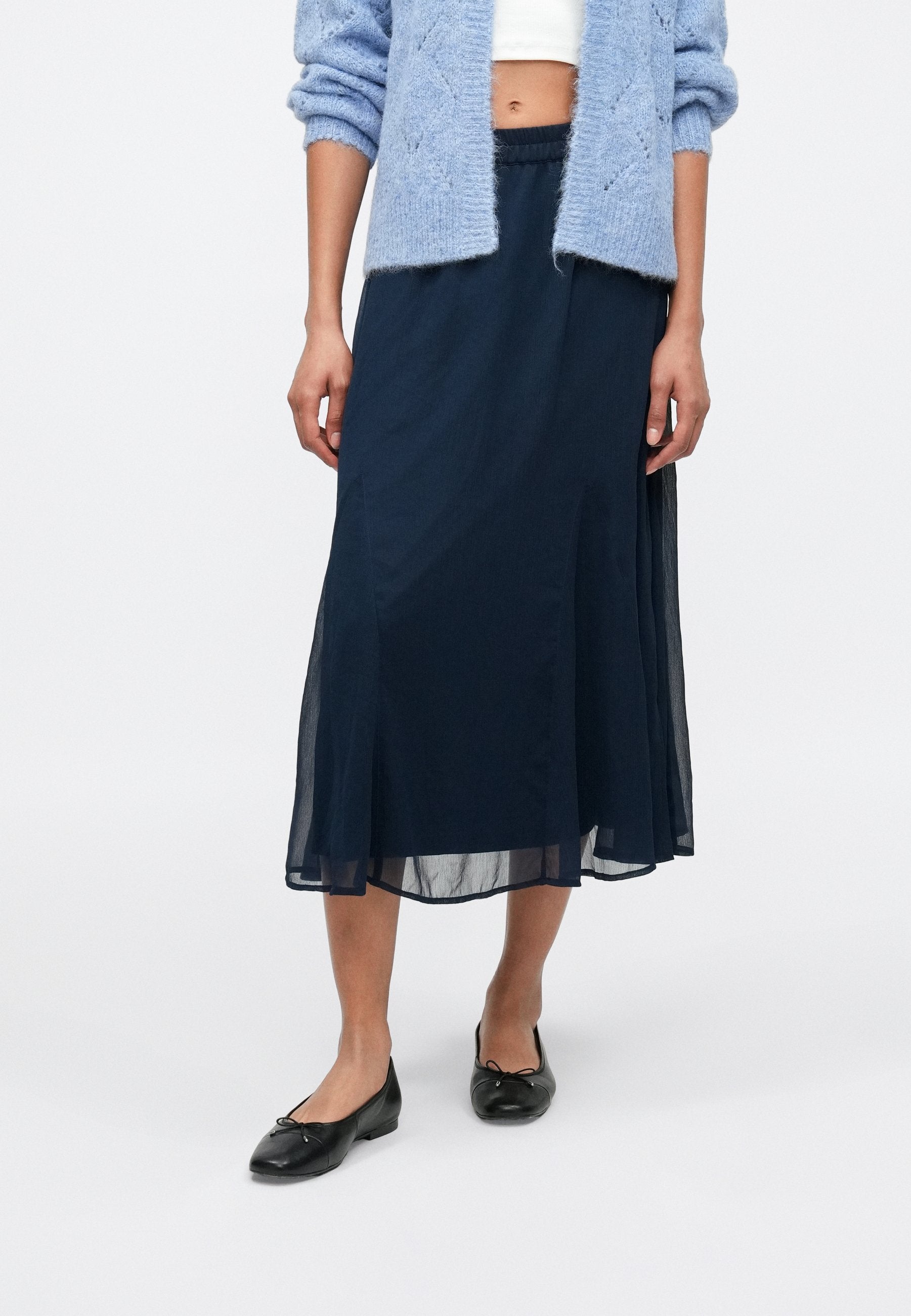 VILA VIFALIA HIGH WAIST MIDI SKIRT